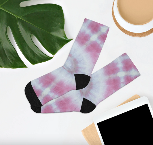 Pink Tie Dye Socks