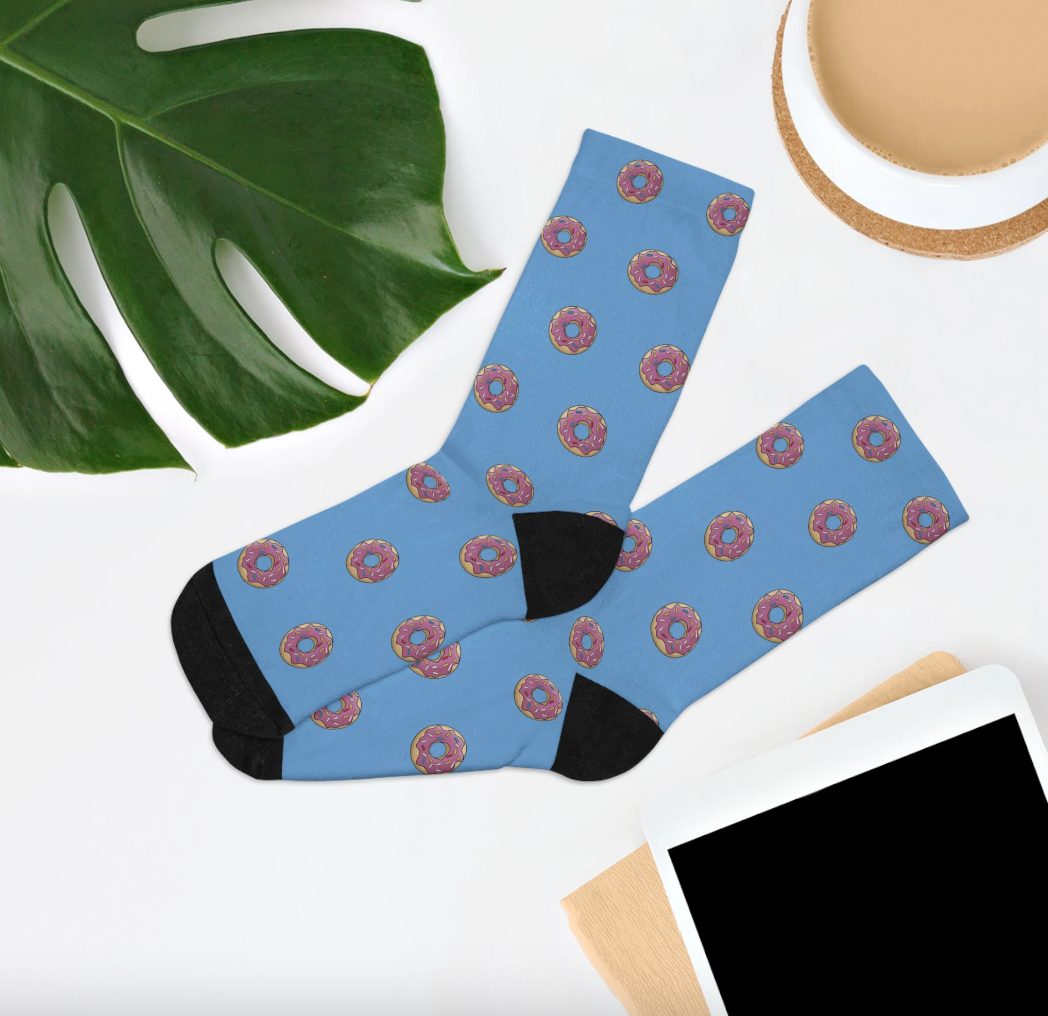 Pink Donut Socks