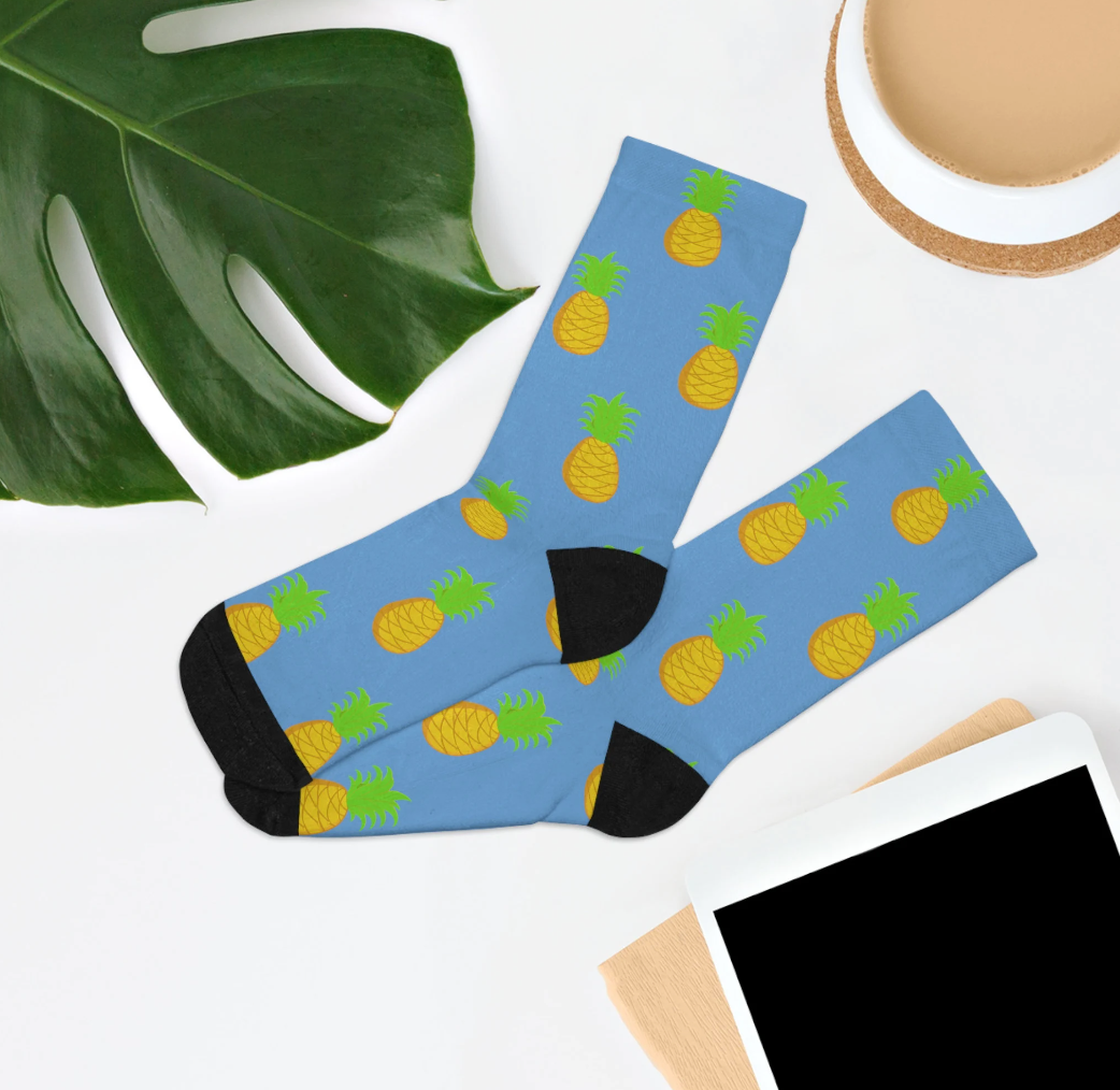 Neon Pineapple Socks
