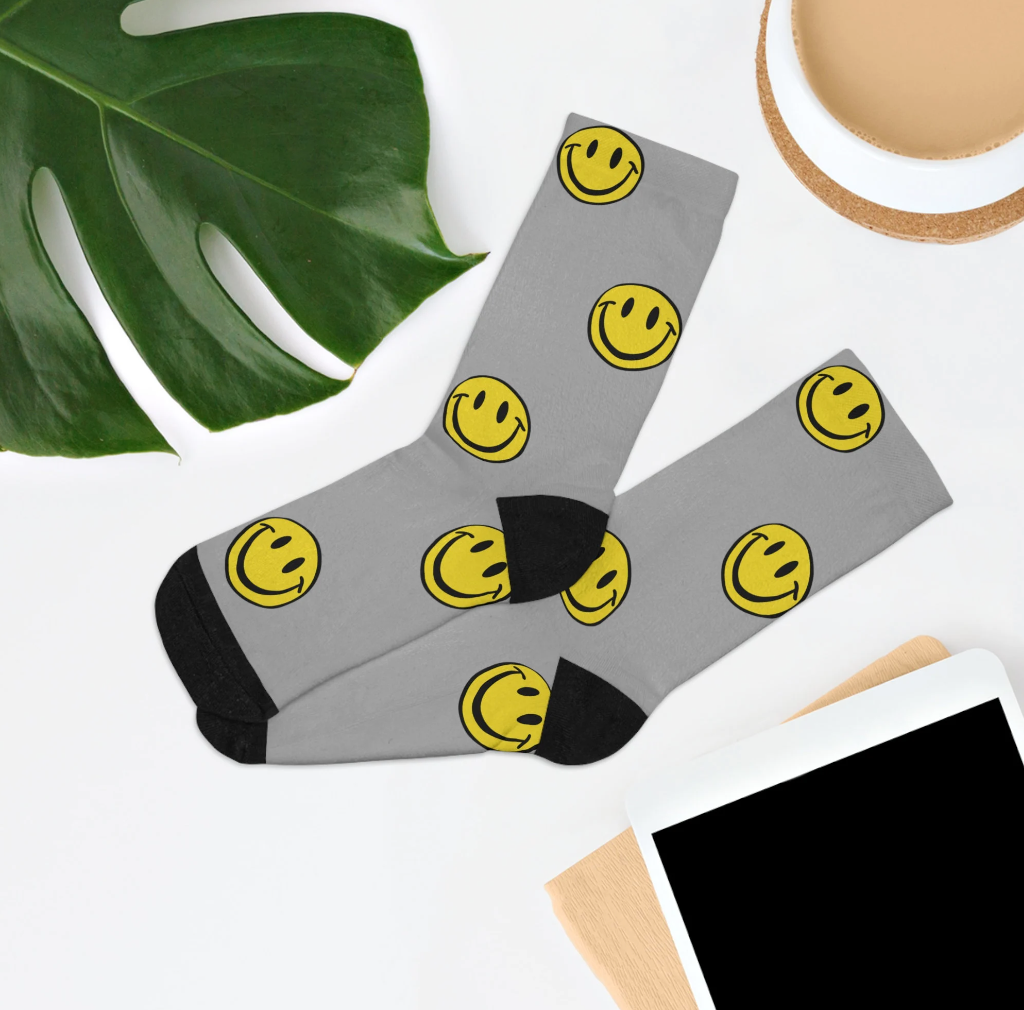 Smiley Face Pattern Socks