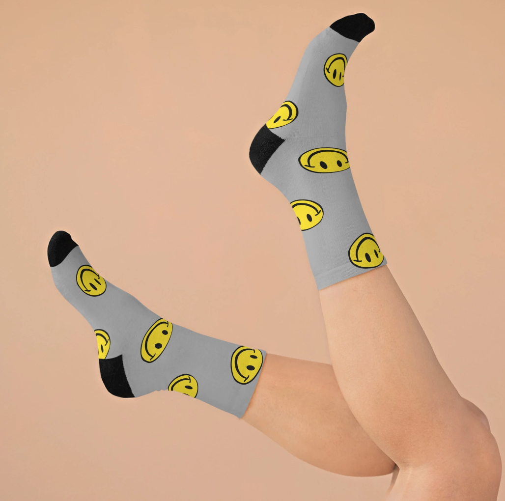 Smiley Face Pattern Socks