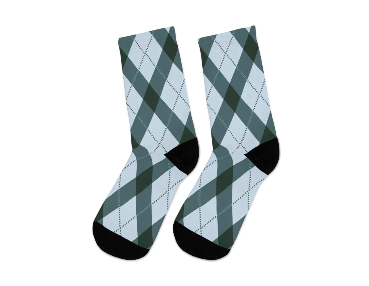 Classic Argyle Socks: Blue