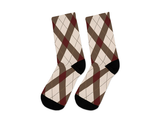 Classic Argyle Socks: Brown