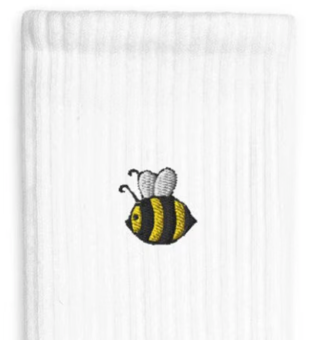 Bumblebee Custom Personalized Embroidered Socks