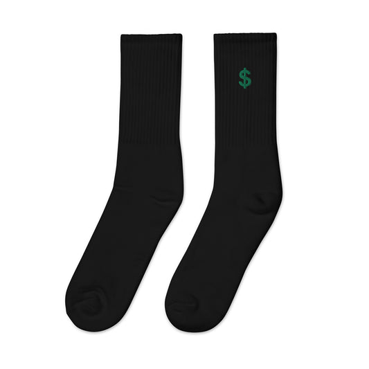 Money Sign Embroidered socks
