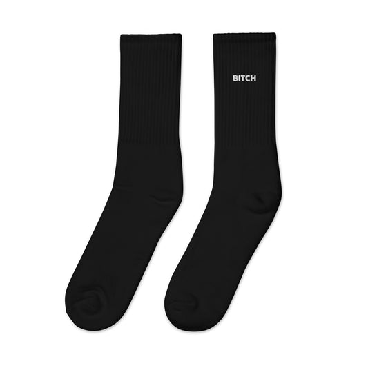 Bitch Embroidered Socks