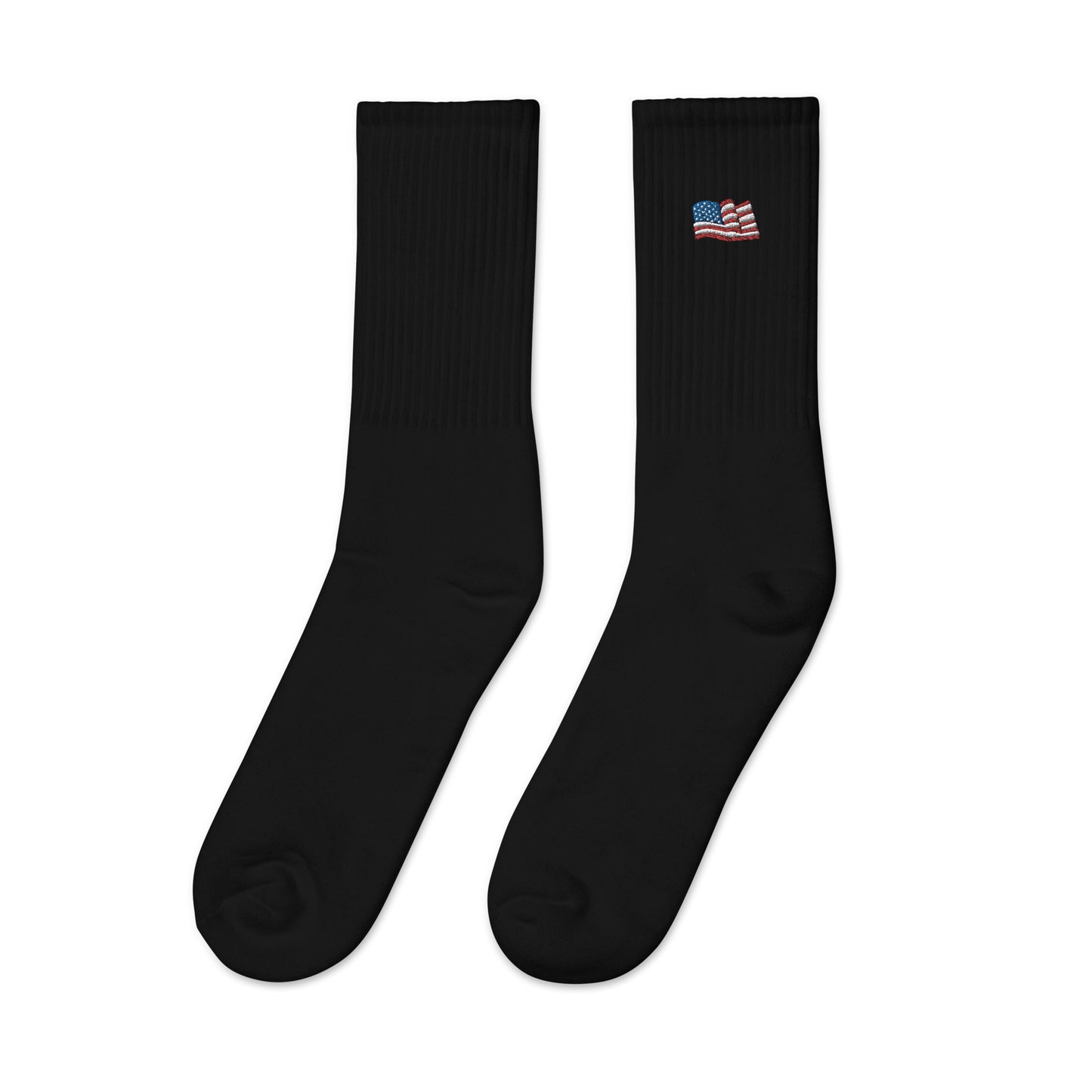 American Flag Embroidered Socks
