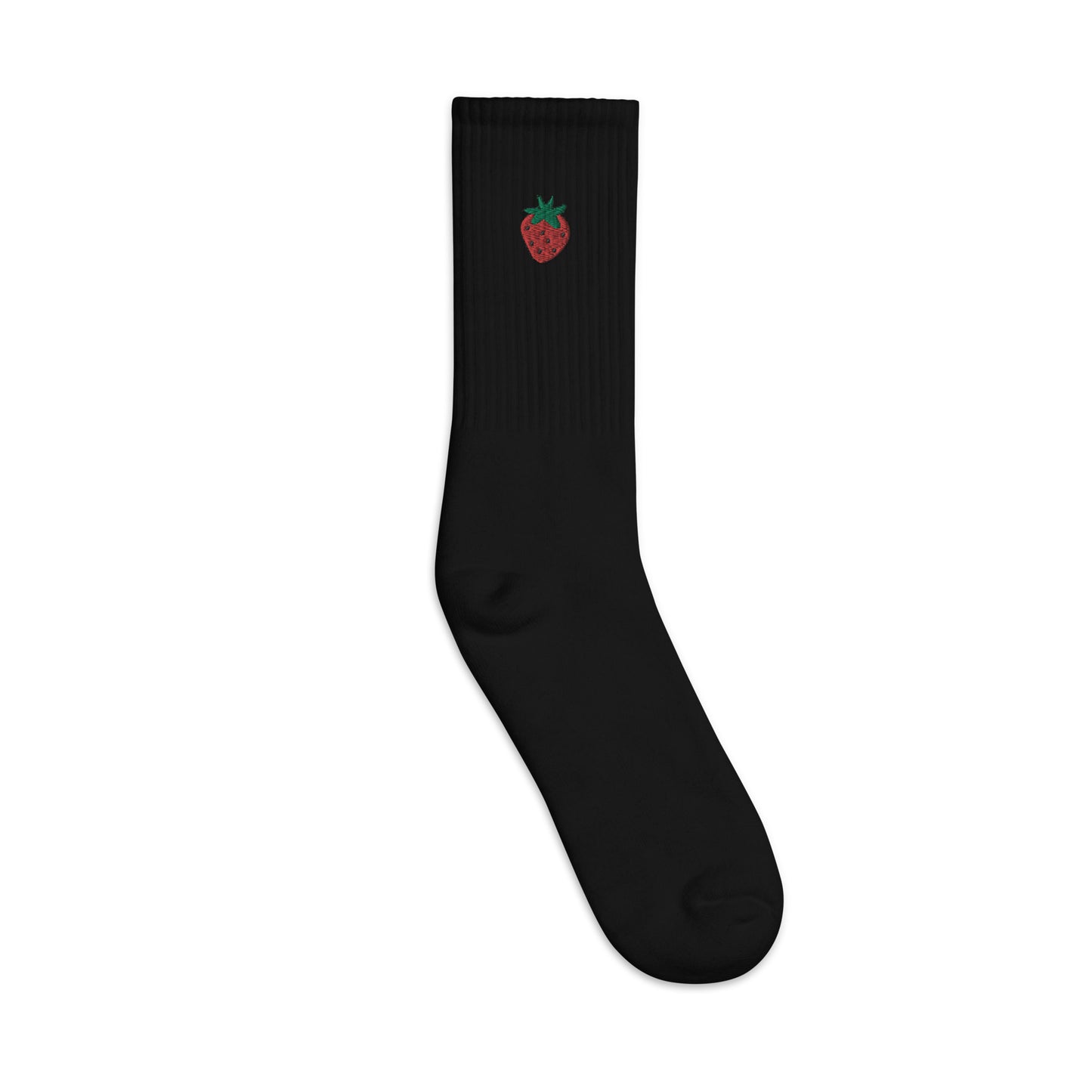 Strawberry Embroidered Socks