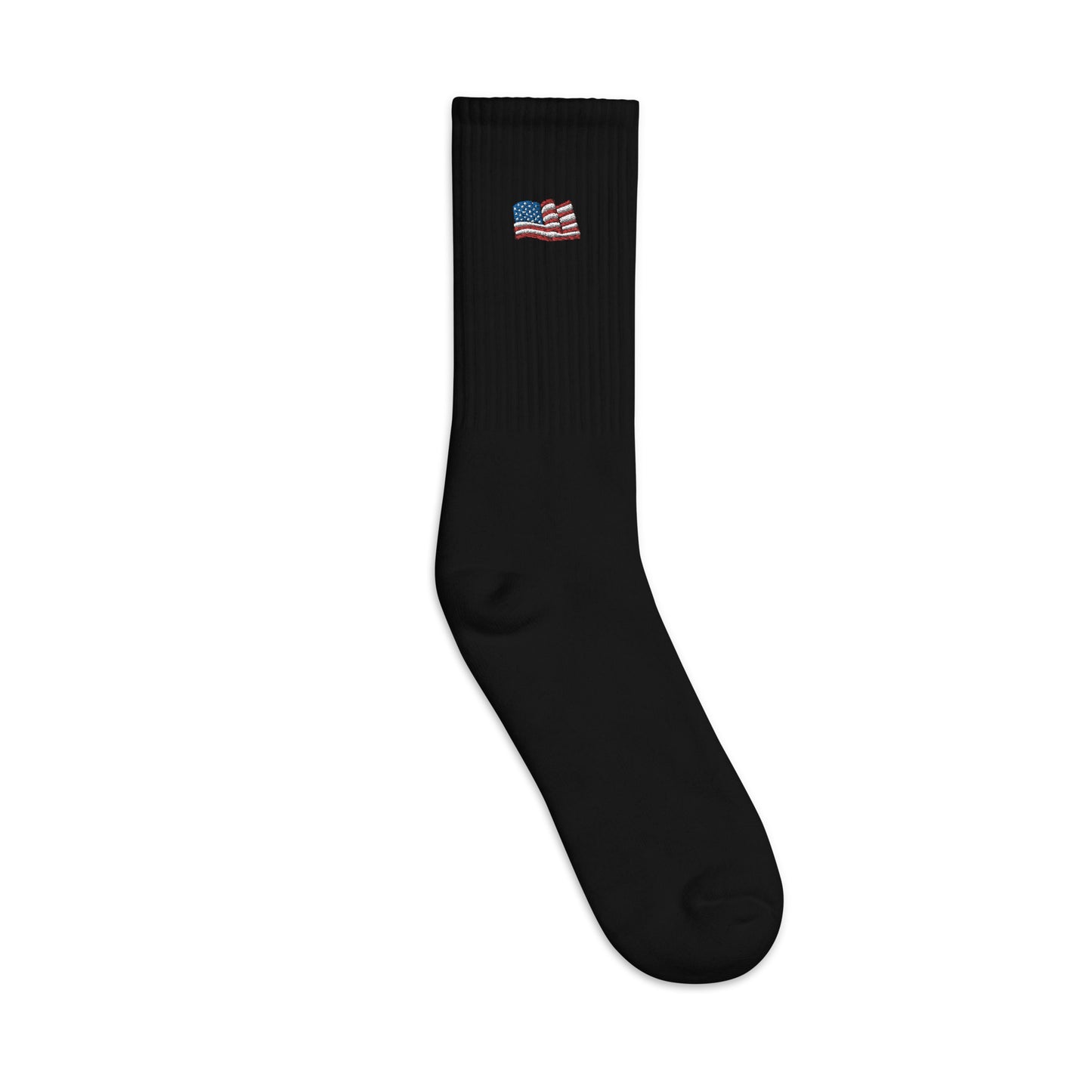 American Flag Embroidered Socks
