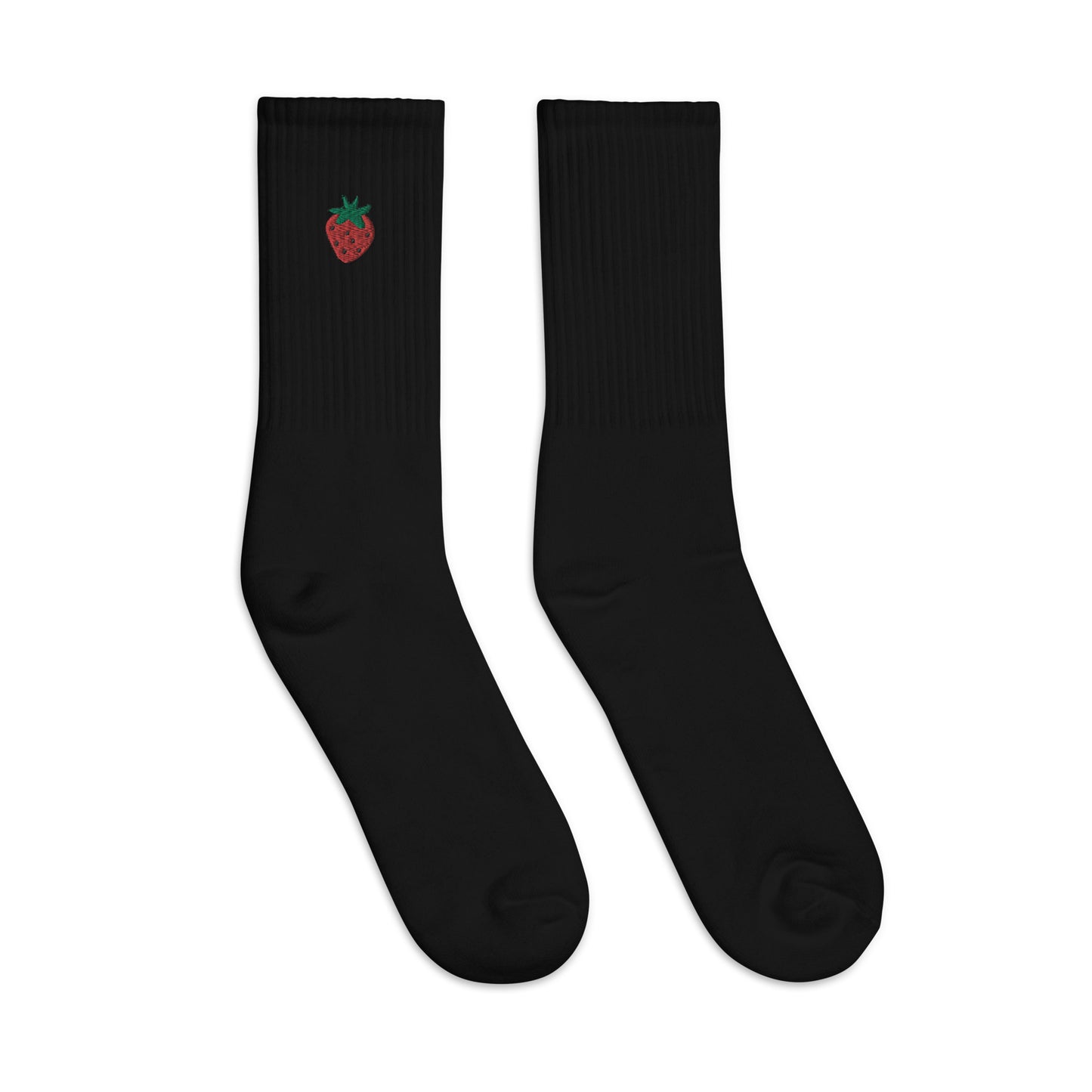 Strawberry Embroidered Socks