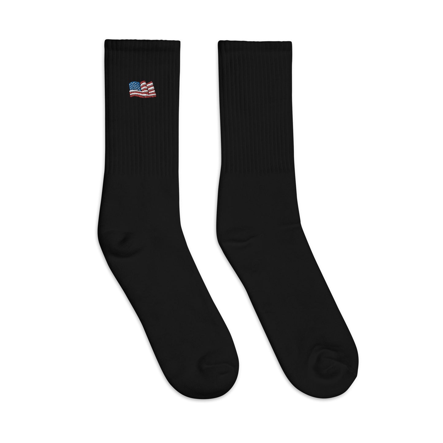 American Flag Embroidered Socks