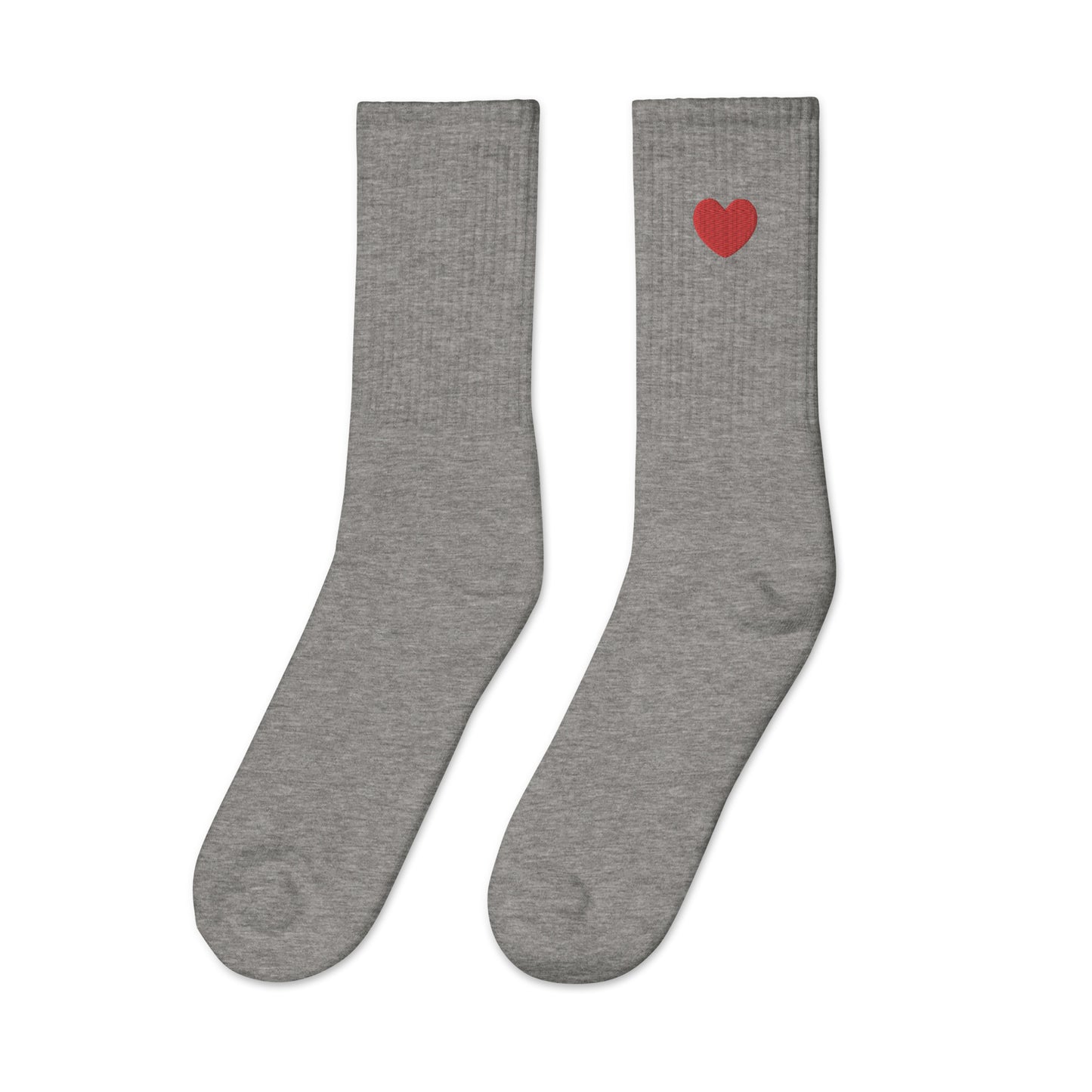 Embroidered Red Heart Socks