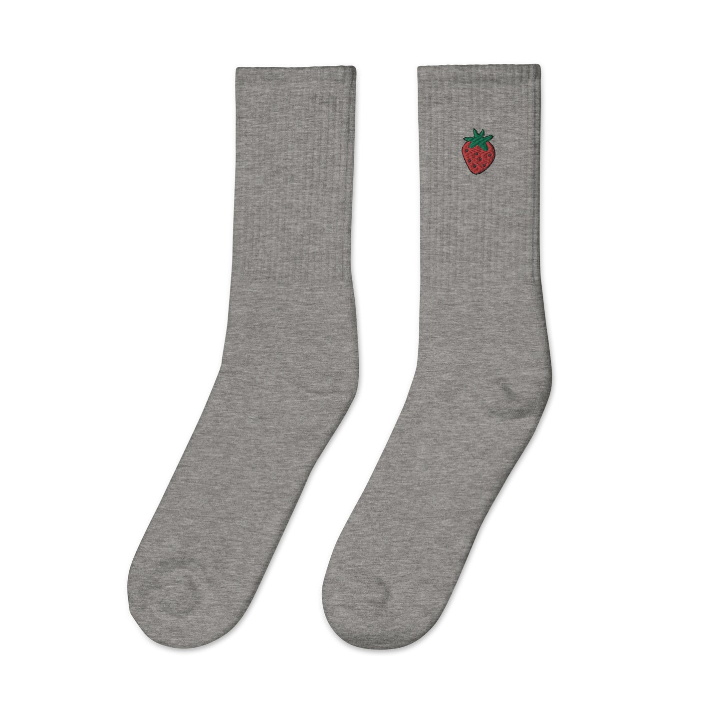 Strawberry Embroidered Socks