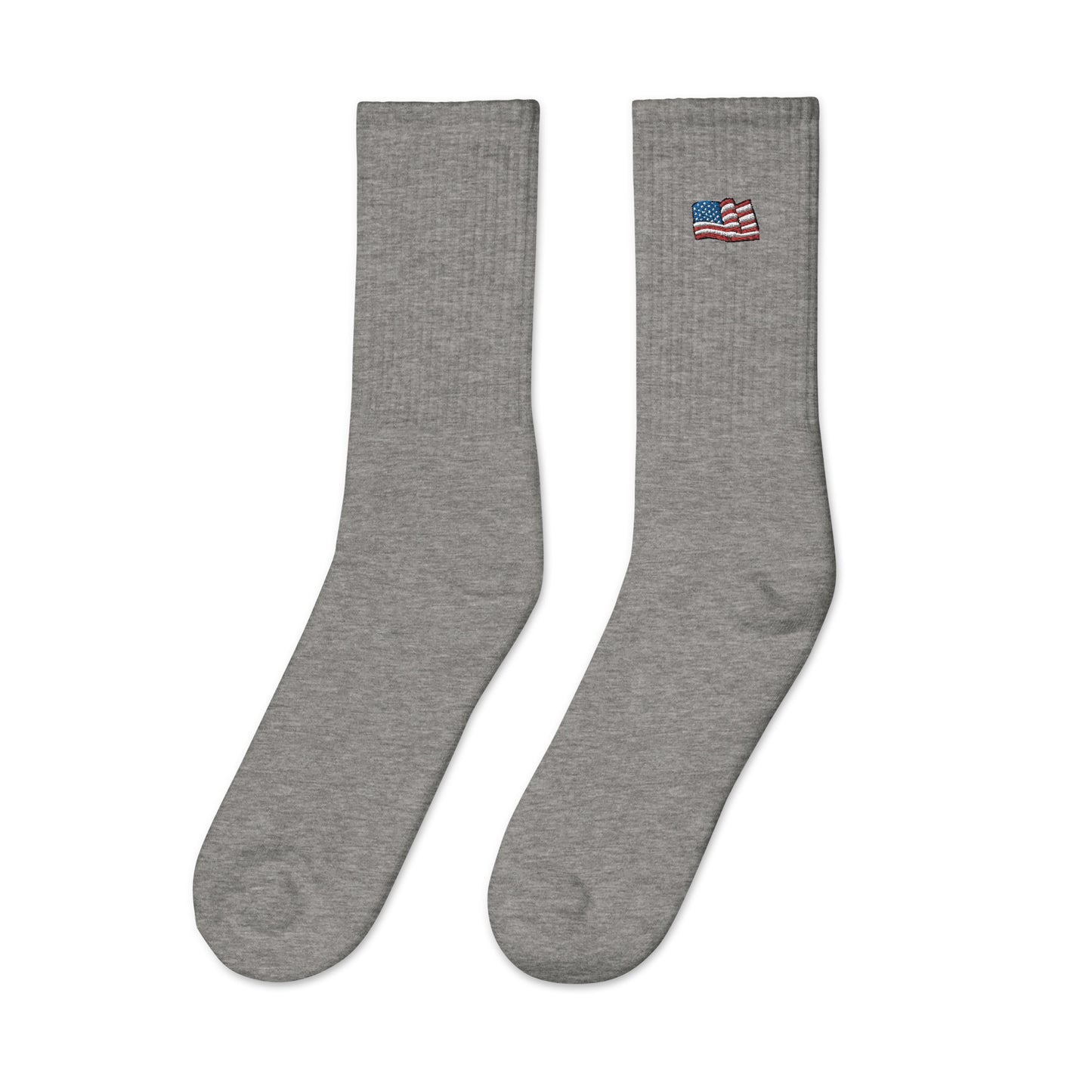 American Flag Embroidered Socks