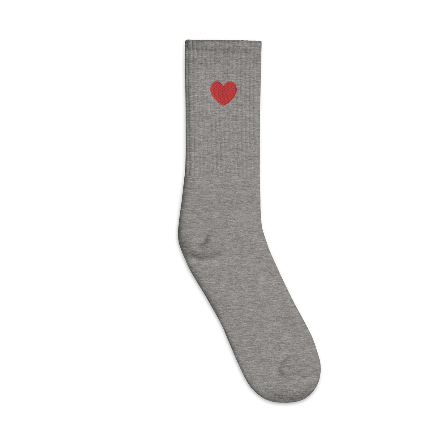 Embroidered Red Heart Socks