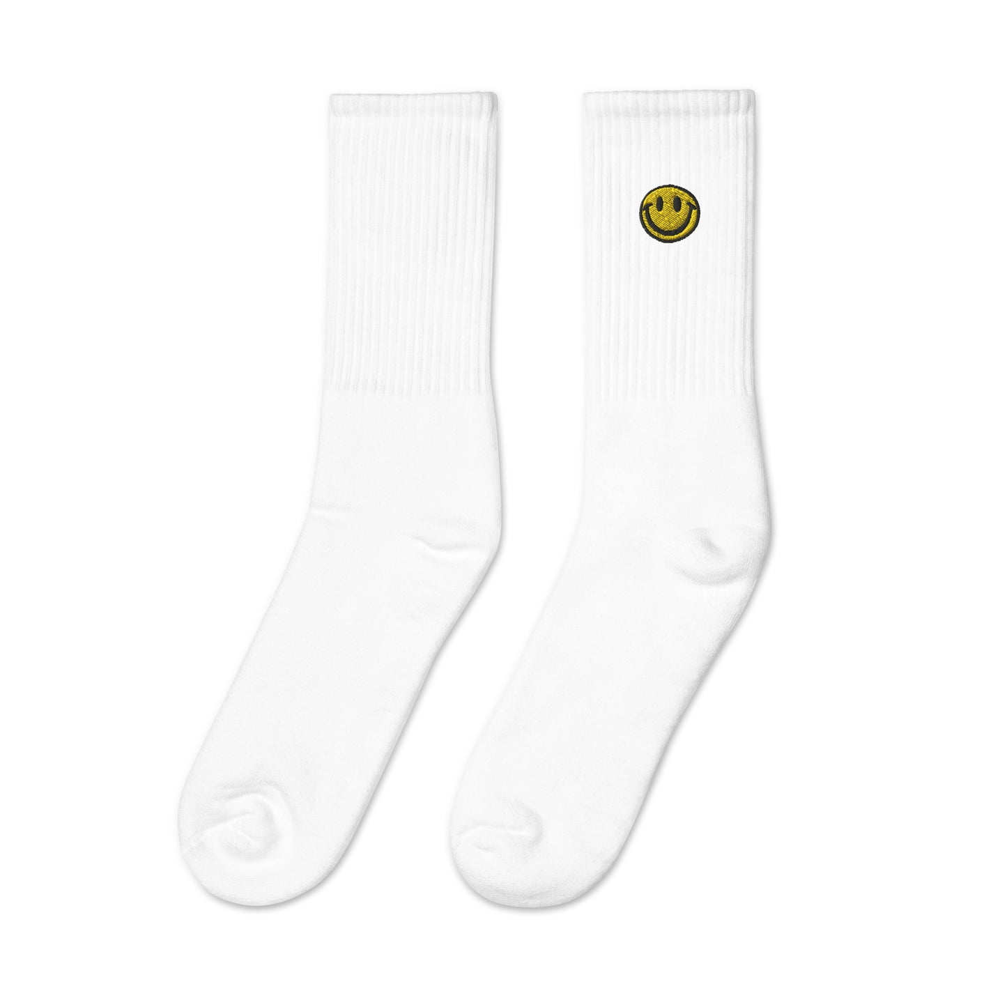 Smiley Face Embroidered Socks