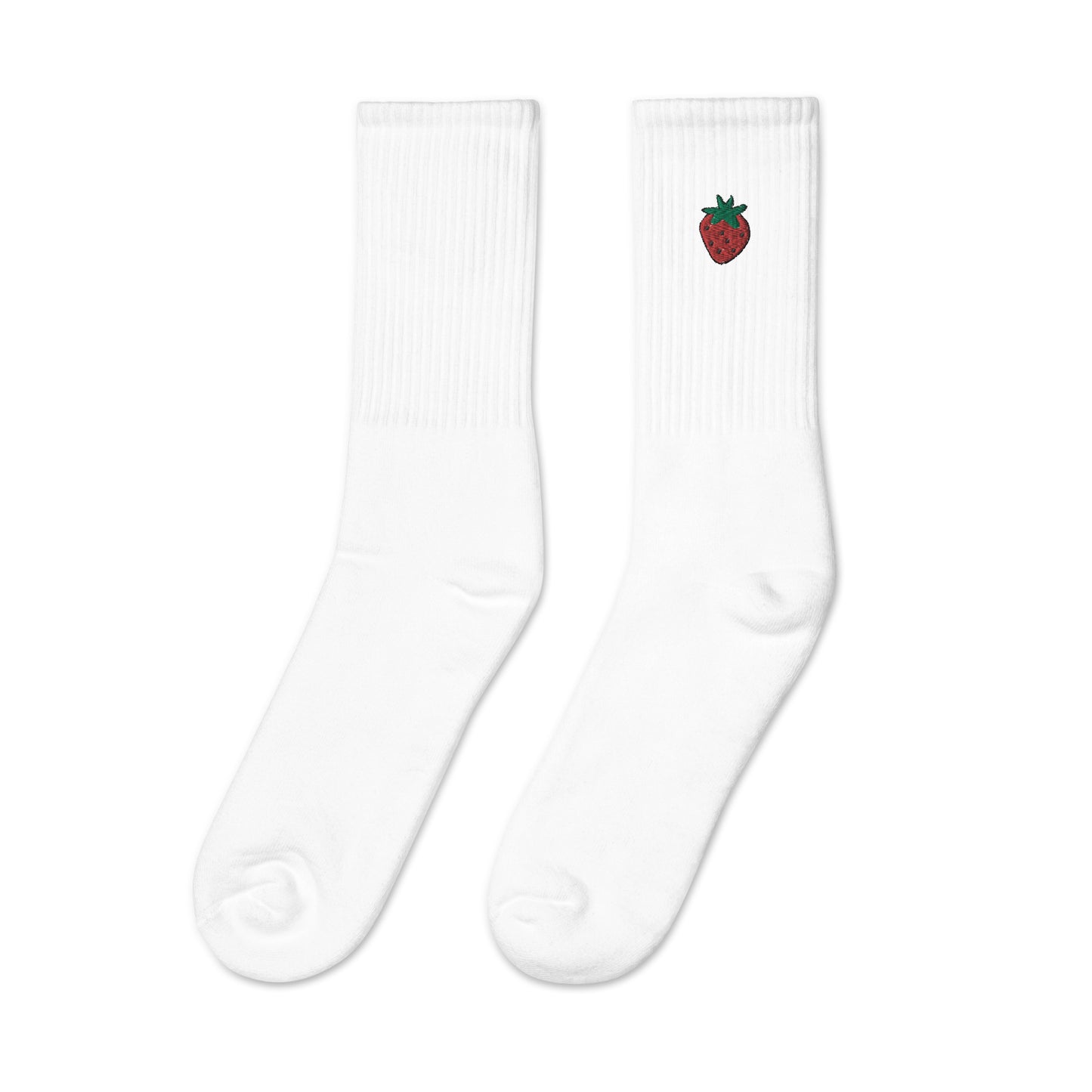 Strawberry Embroidered Socks