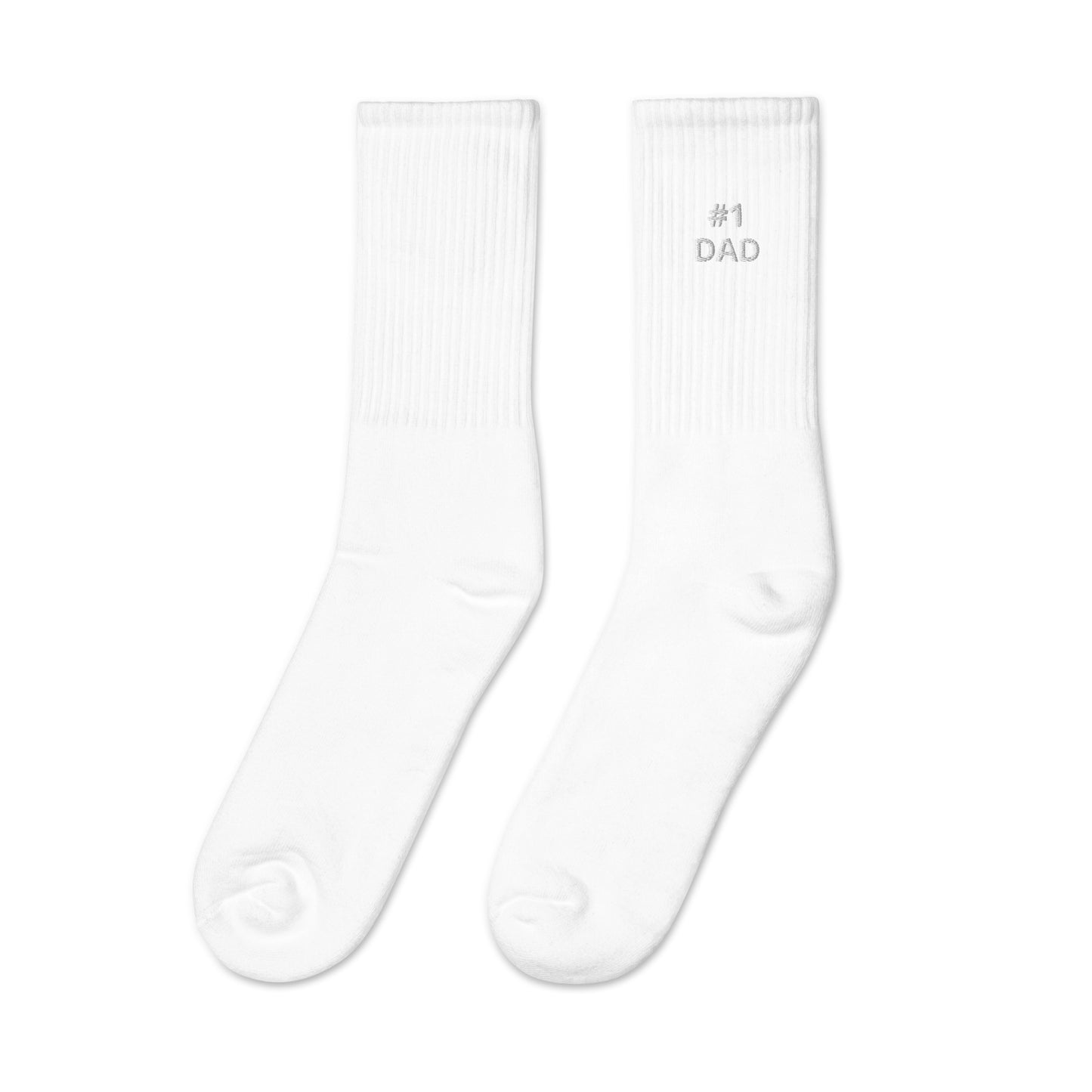 #1 Dad Embroidered socks