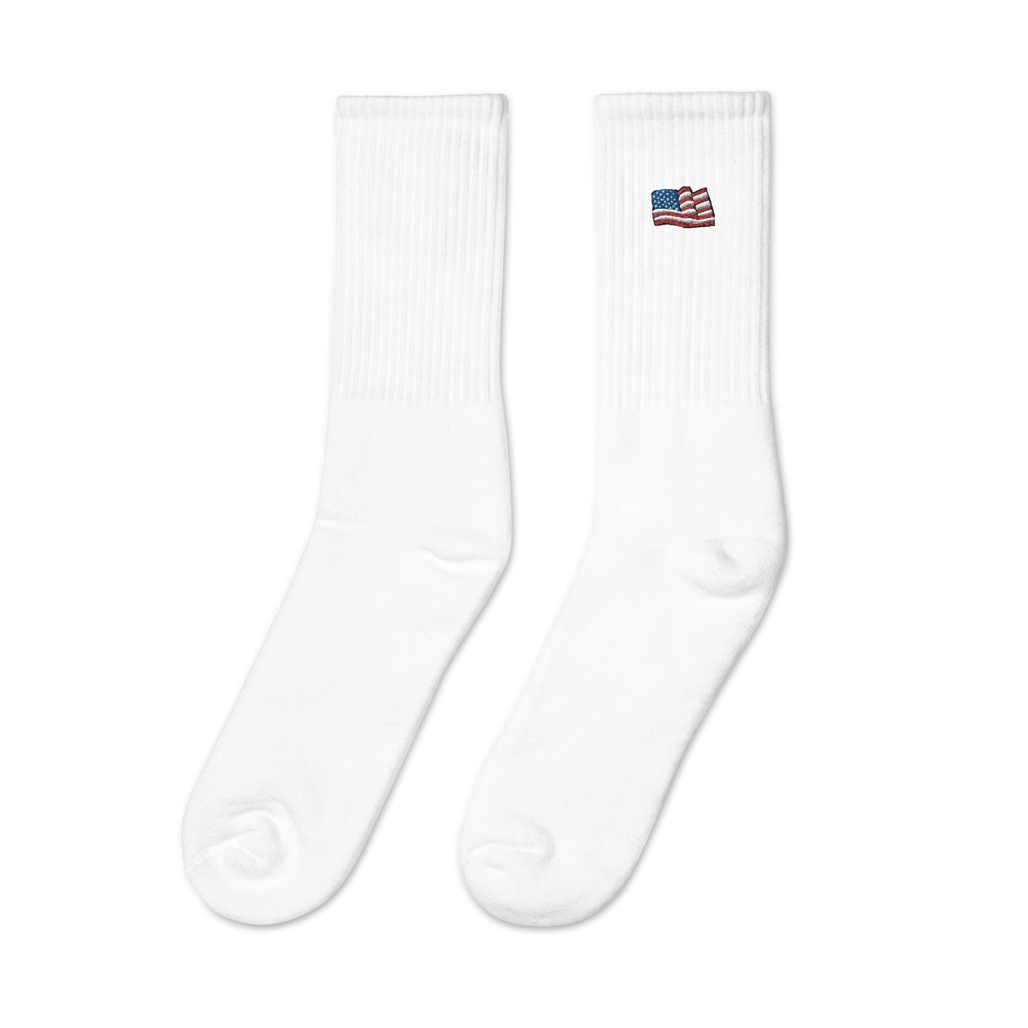 American Flag Embroidered Socks