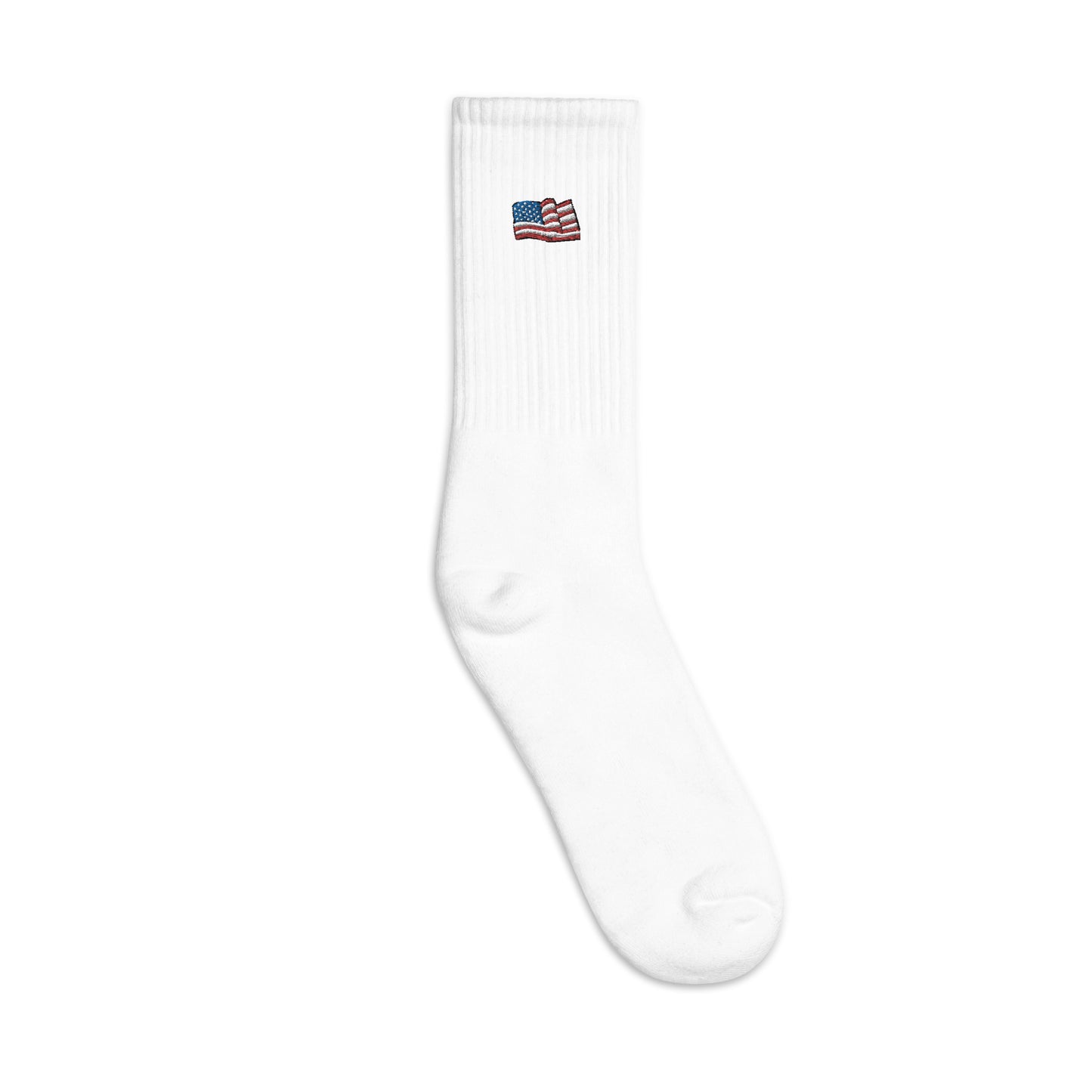 American Flag Embroidered Socks