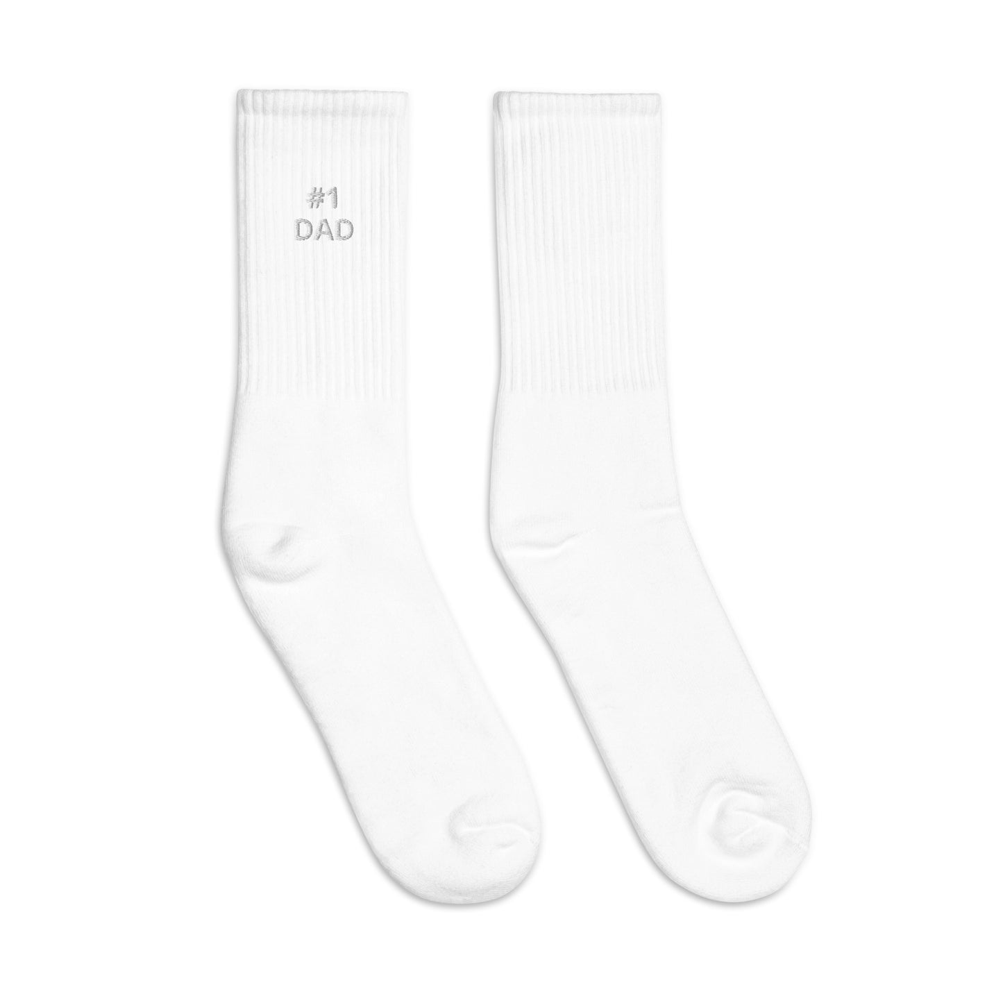#1 Dad Embroidered socks